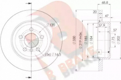 R BRAKE 78rbd23558 -  Тормозной диск